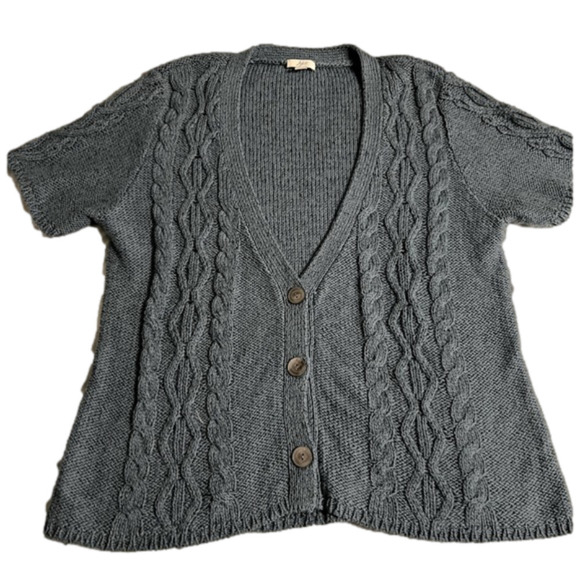 J. Jill Short sleeved Knit Cardigan size Medium - Picture 1 of 10
